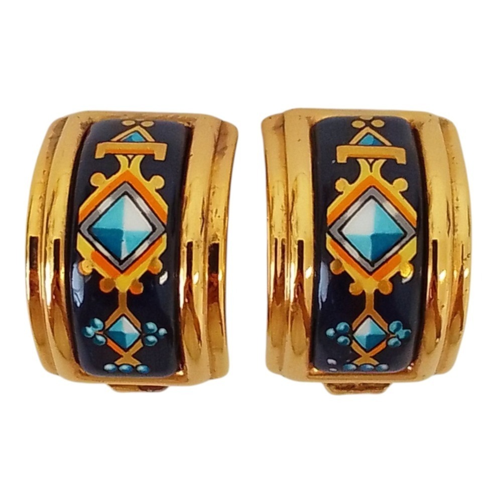 HERMES Blue Earrings